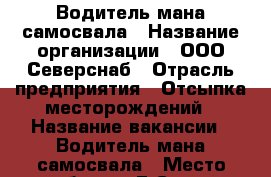 Водитель мана самосвала › Название организации ­ ООО Северснаб › Отрасль предприятия ­ Отсыпка месторождений › Название вакансии ­ Водитель мана самосвала › Место работы ­ Г.Сургут,Хантымансийский автономный округ › Минимальный оклад ­ 80 000 › Максимальный оклад ­ 80 000 - Ханты-Мансийский Работа » Вакансии   